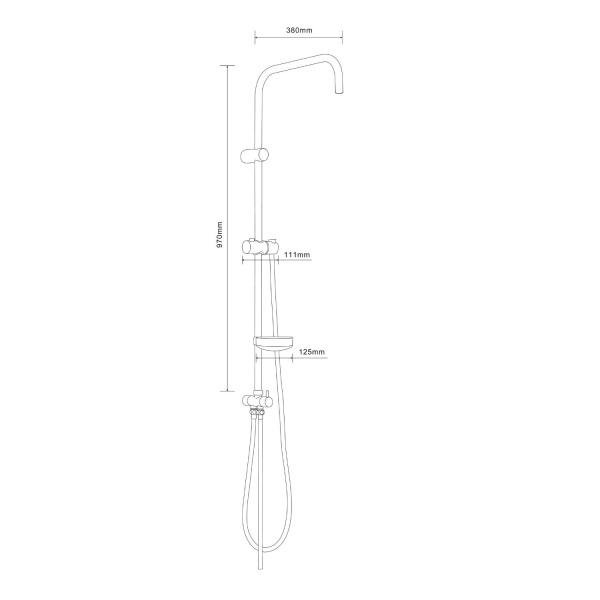 Штанга для душевой системы Agger Abar  хром